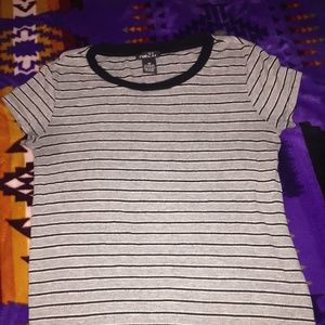 Striped gray and black t shirt